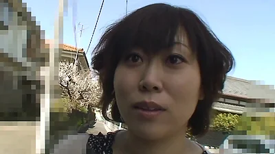 Cute japanese MILF hairy pussy filled with creampie POV