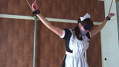 A Restrained Maid Writhing in Pleasure From a Remote-controlled Vibrator